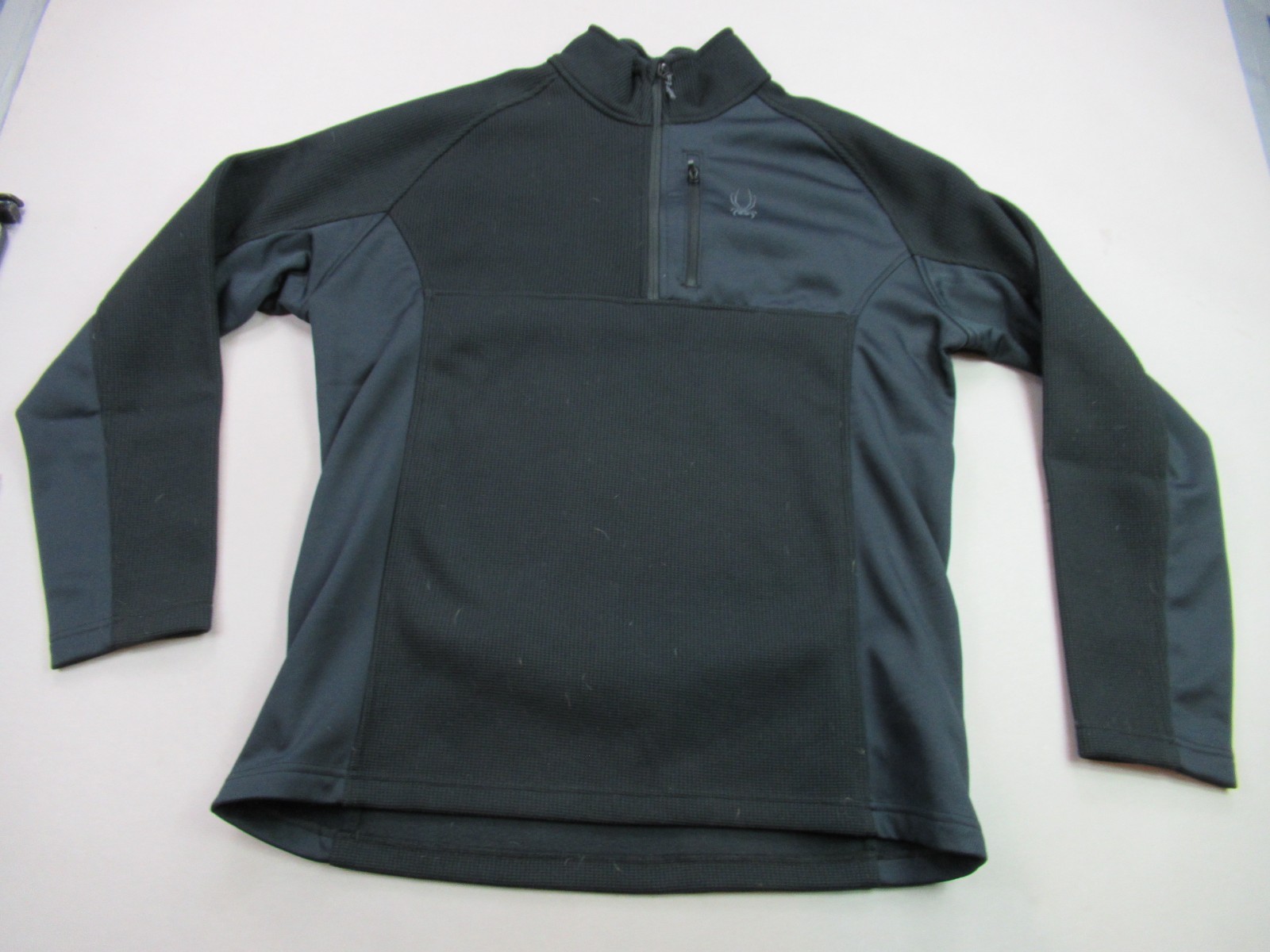 Spyder Shirt Mens 2XL 1/4 Zip Long Sleeve Outdoor Lightweight Blue Casual