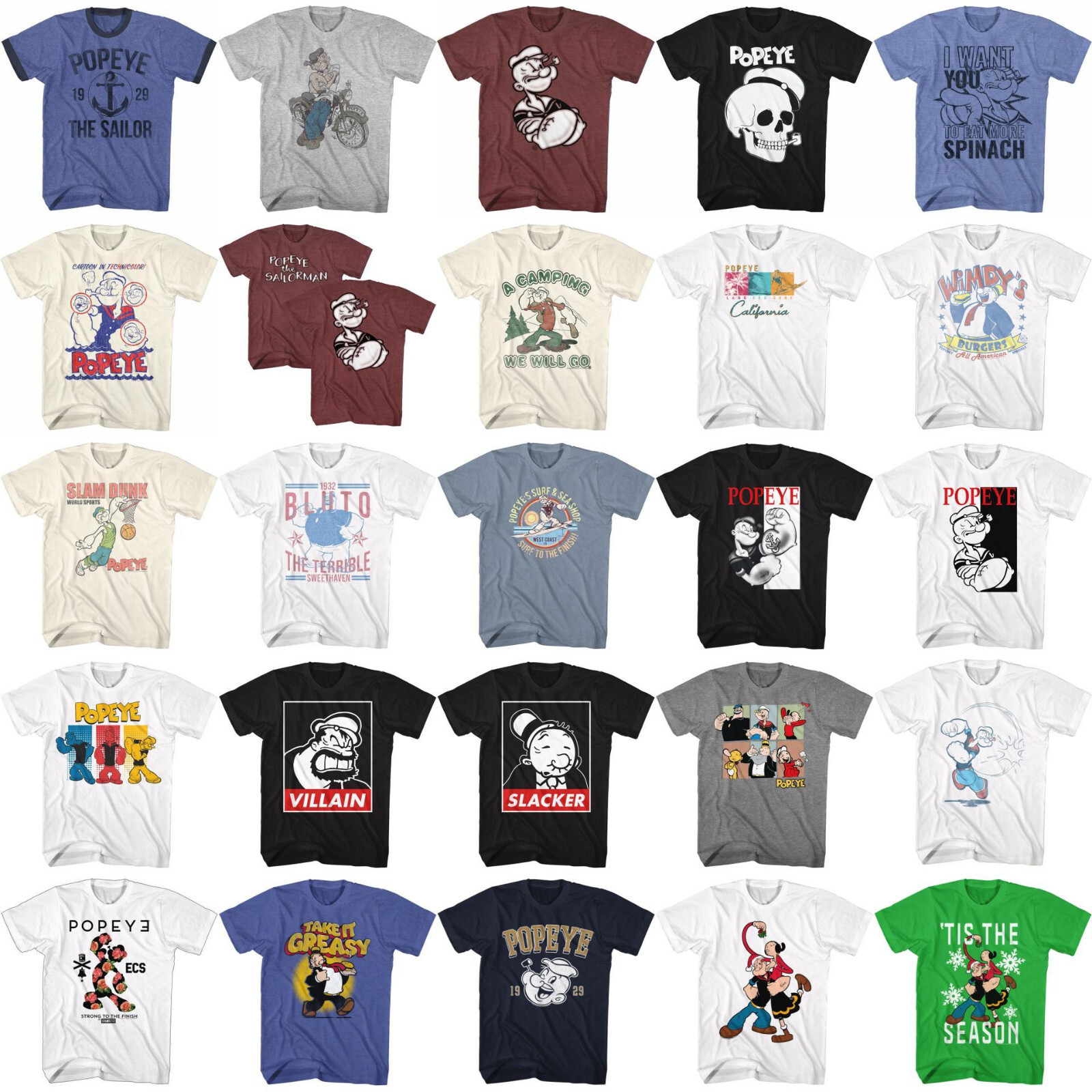 Pre-Sell Popeye Cartoon Licensed T-Shirt #5