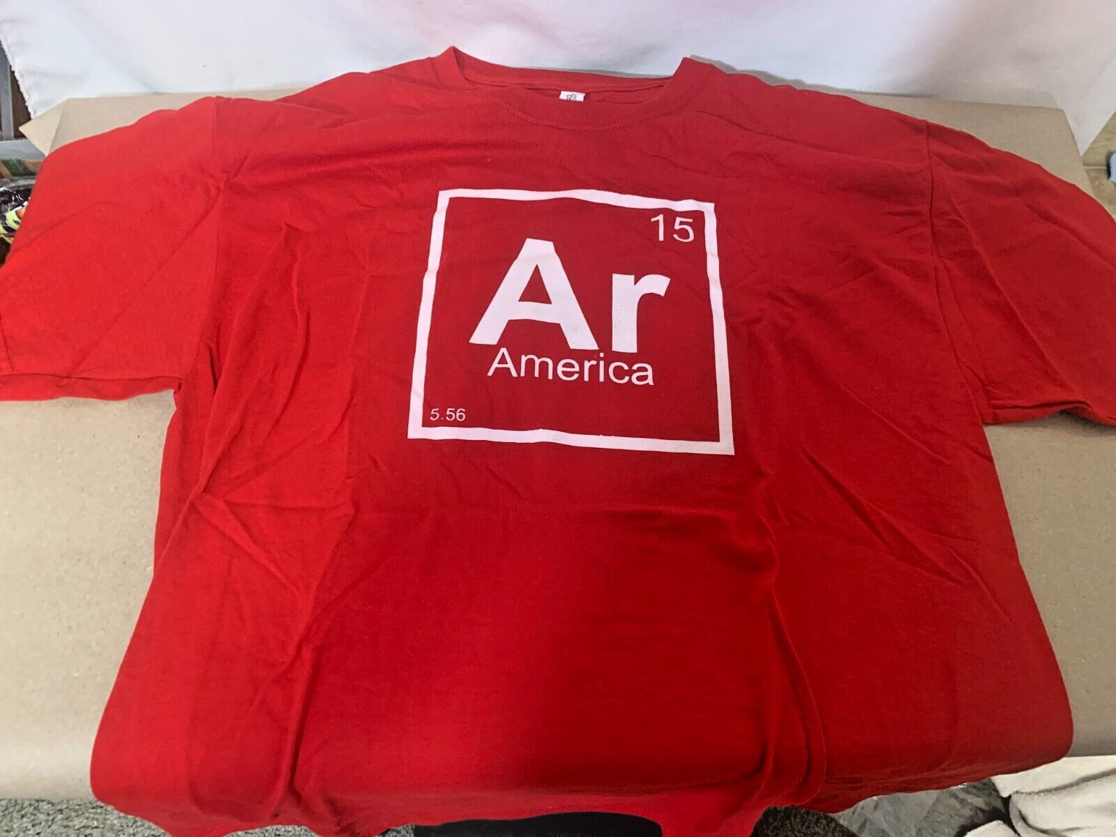 AR 15 AMERICA Elements Table Cotton/Poly Blend Jerzees Red T-Shirt Size Medium gallery