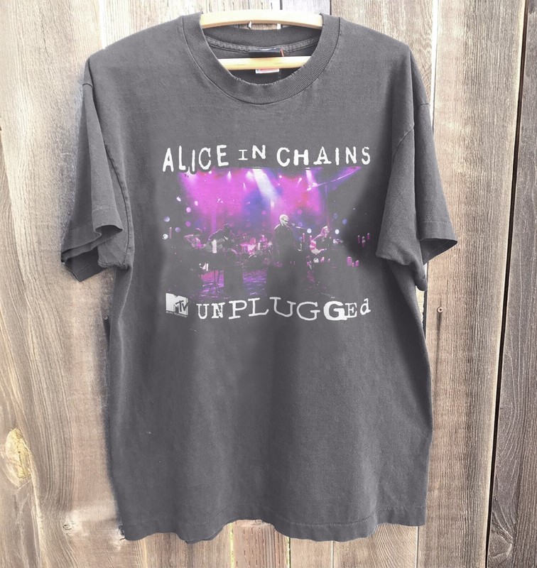 HOT! Alice In Chains MTV Unplugged Unisex T-Shirt Charcoal Size S-5XL