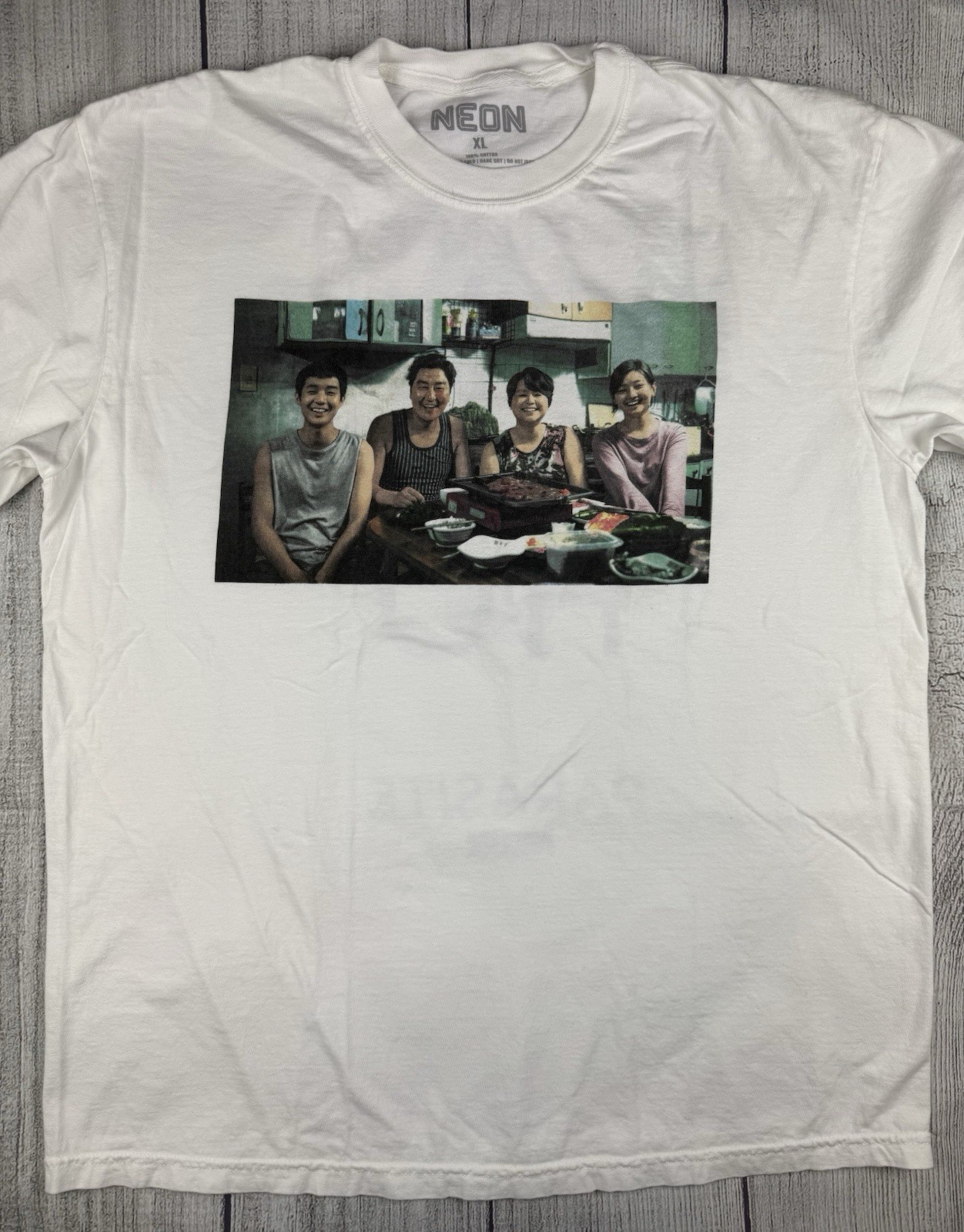 VGC! Official PARASITE Movie T-Shirt Neon Films Bong Joon Ho Sz XL gallery