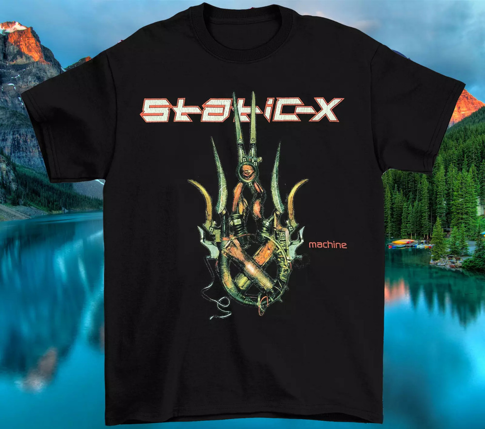 STATIC-X BAND MACHINE BLACK COTTON T Shirt Full Size S-5XL