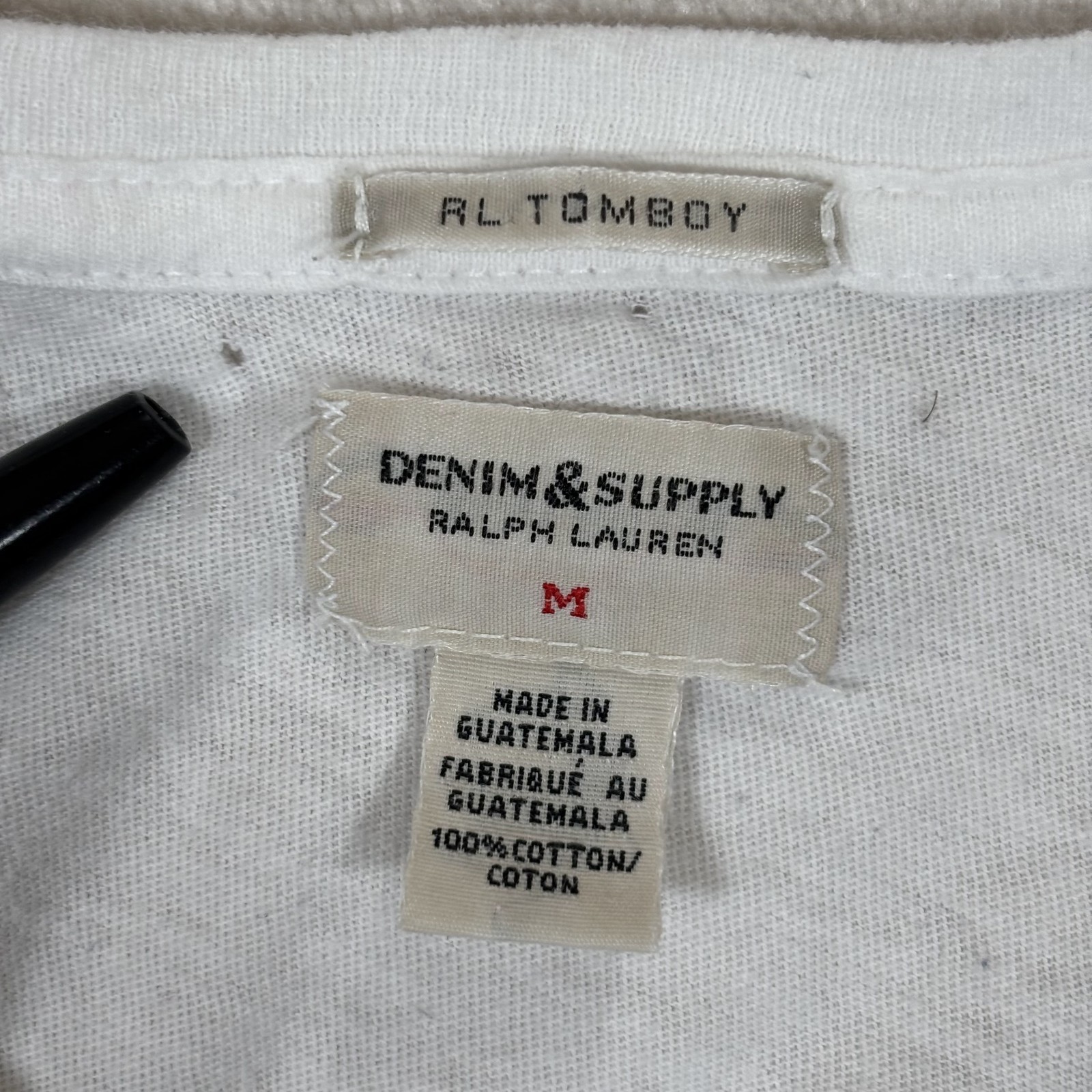 Denim & Supply Ralph Lauren Women Sz M America Graphic T-Shirt White *READ* gallery