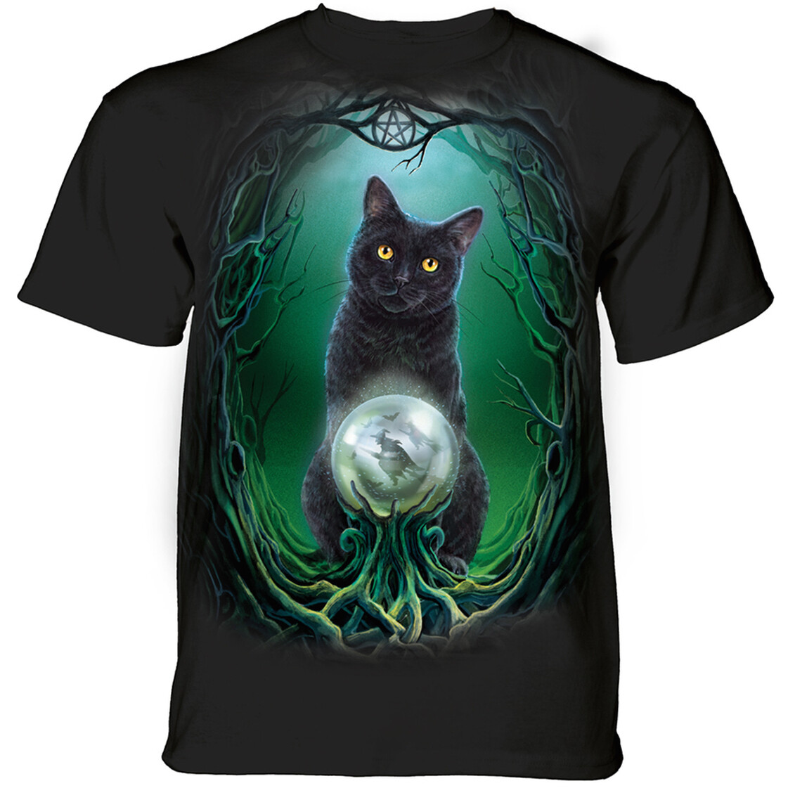 Cat Rise of Witches Magic Fantasy Kittens Cute Cotton Cats Mountain T-Shirt M-3X gallery