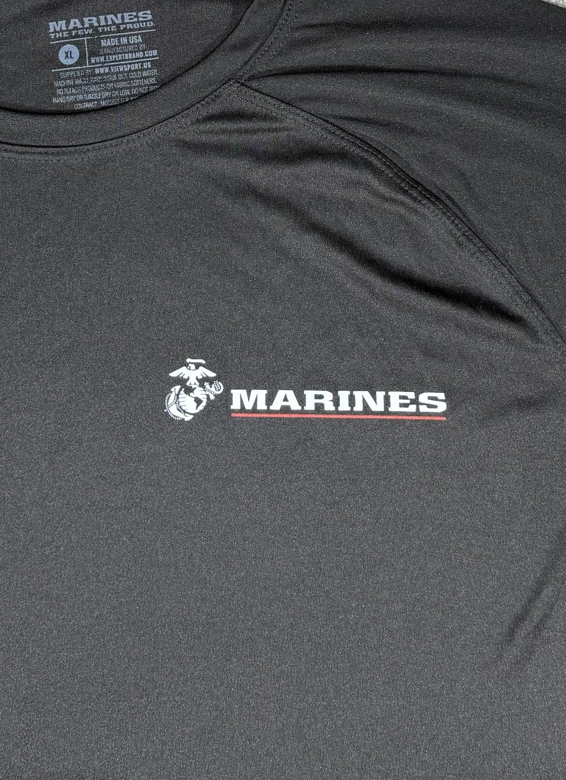 US Marines Men’s Black ‘Pain Is Weakness Leaving The Body’ Performance Tee, XL gallery