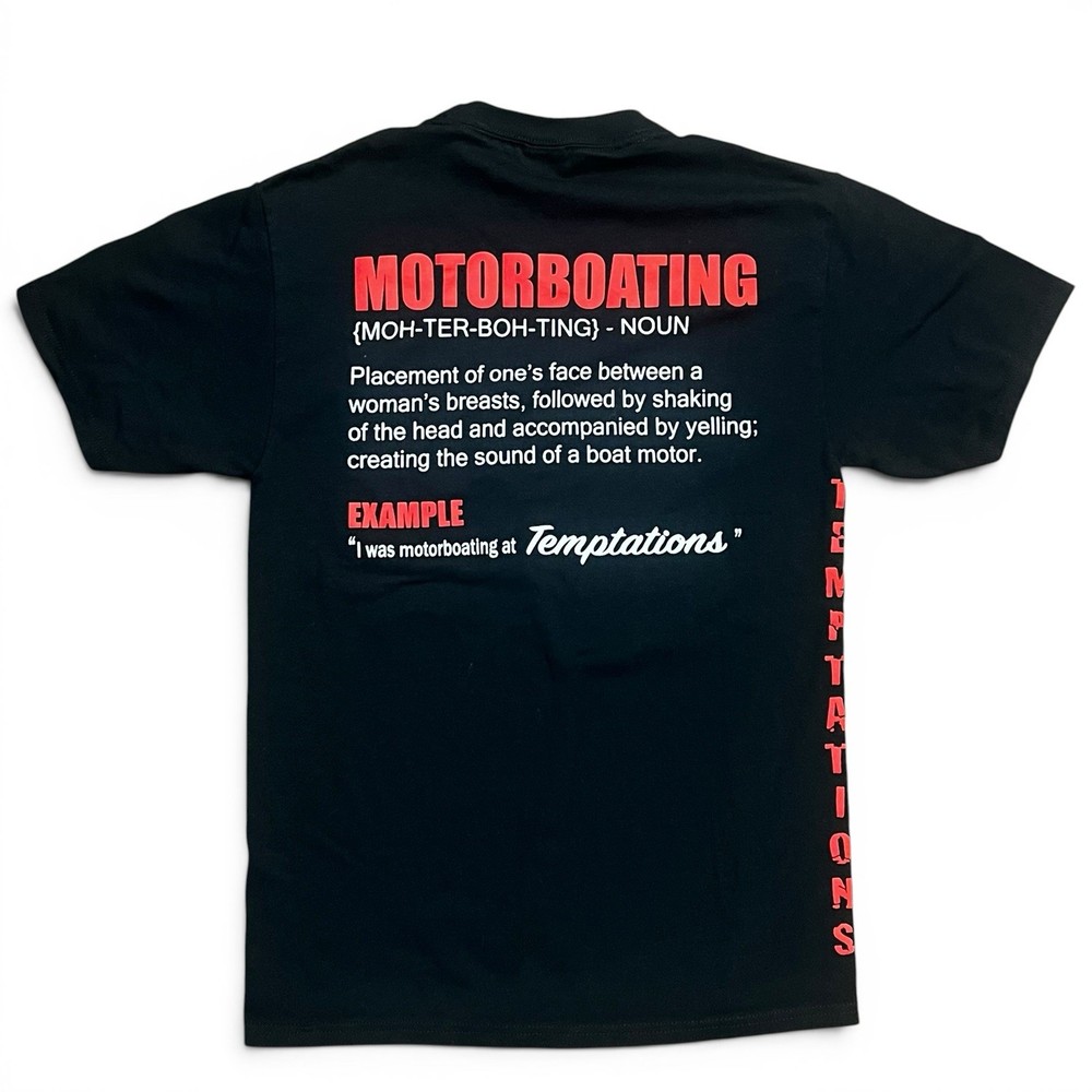 Motorboating Definition Tee Temptations Pocket Shirt Black S