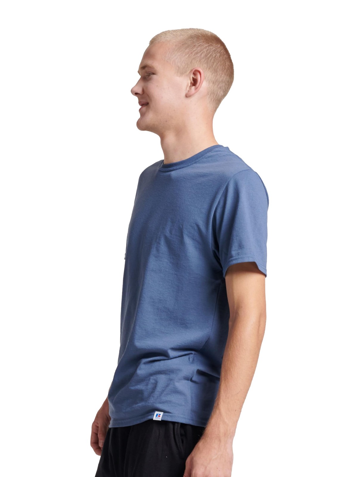 Russell Athletic Mens Cotton Performance Short Sleeve Medium, Vintage Blue gallery