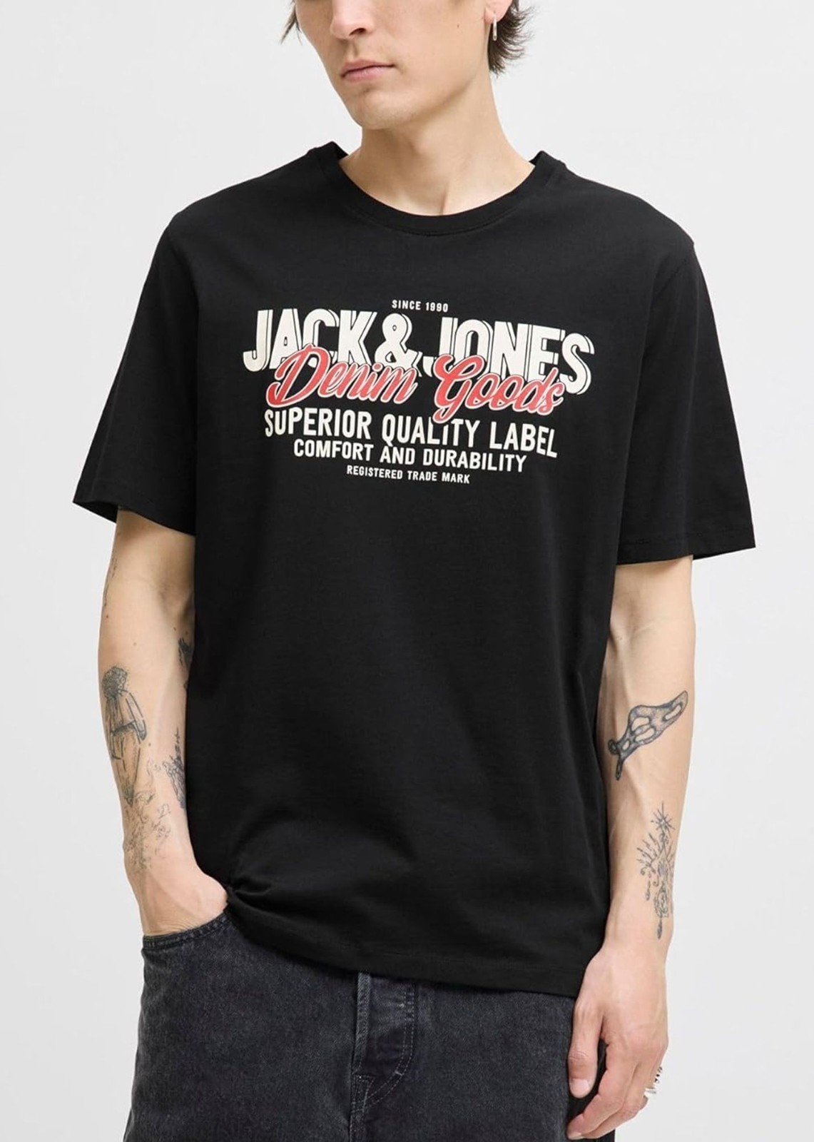 Jack & Jones Logo Tee Crew Neck T-Shirt Various Prints gallery