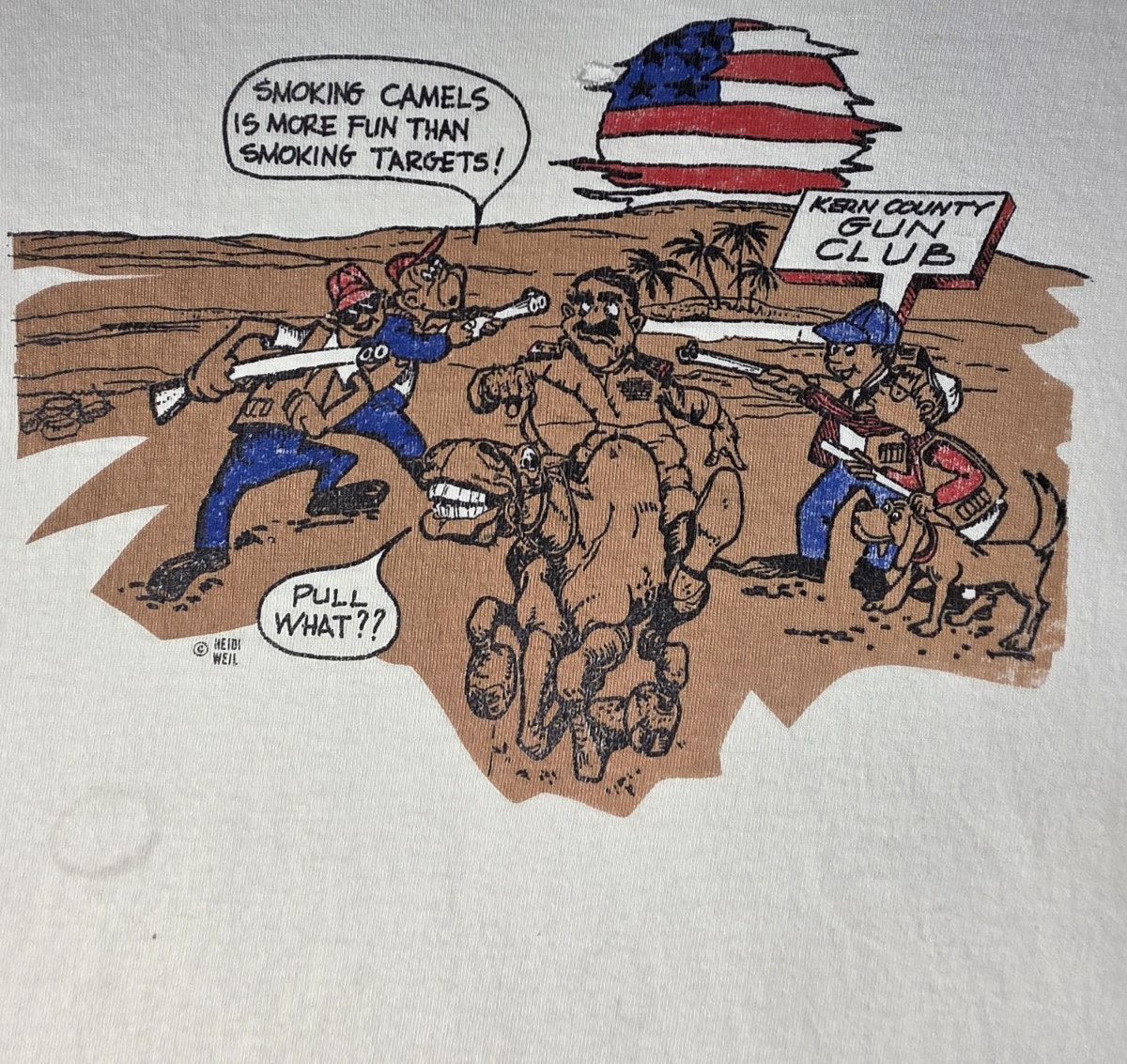 Vintage Smoking Camels Saddam Hussein T Shirt XL Single Stitch Iraq Gulf War gallery