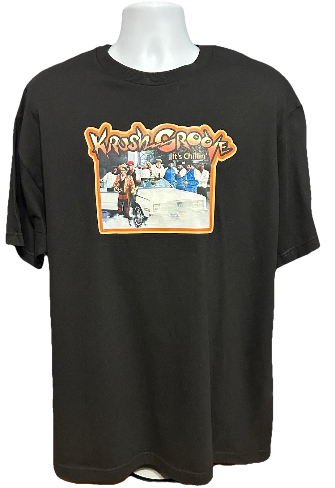 Krush Groove Movie It’s Chillin Shirt Men XL Black Short Sleeve Retro NWOT Rap gallery