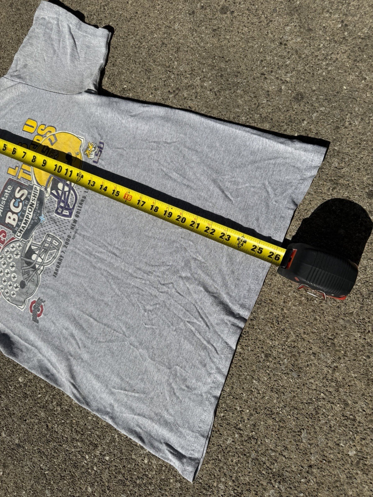 Vintage Ohio State Vs LSU T-shirt Size M, Heather Grey gallery