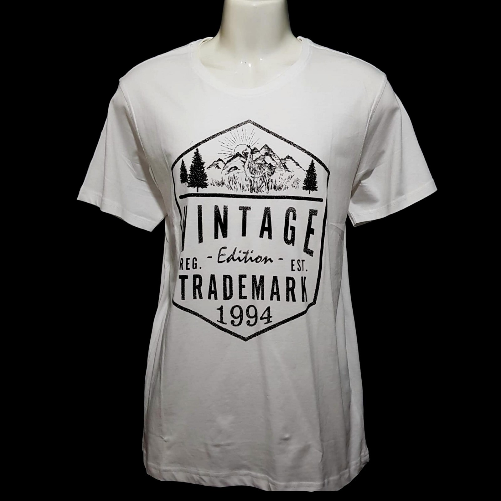Mens T-Shirt Tee White Cotton Size L - XXL gallery