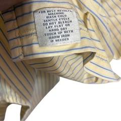 Peter Millar Vintage Tag Yellow Striped Polo Shirt with Textured Fabric XXL