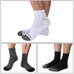 Mens 100% Cotton Cushioned Moisture Wicking Ankel Socks, Athletic Performance…