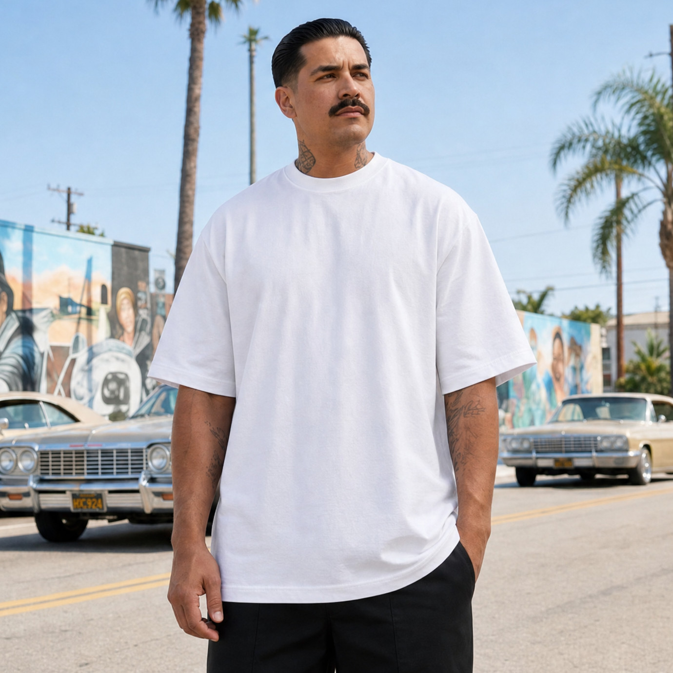 Pro Club Men's Heavyweight Cotton Short Sleeve Crew Neck T-Shirt gallery