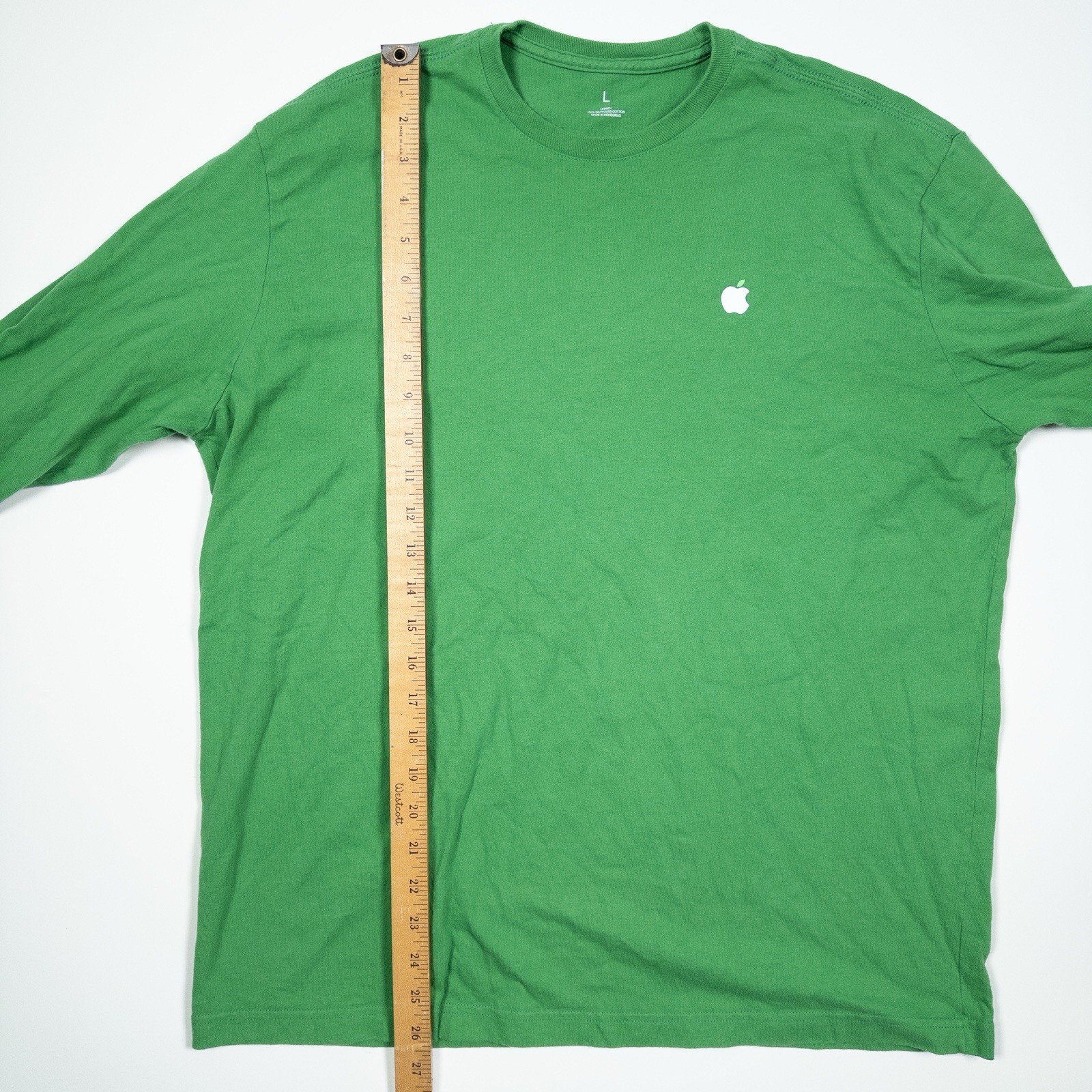 Two Apple Shirt Mens L Green Employee Short Sleeve Logo Leave The World Better gallery