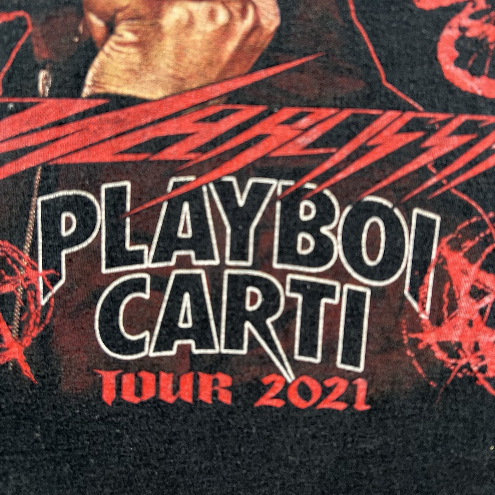 Playboi Carti Shirt Mens Large Black Narcissist Tour 2021 Rap Tee gallery