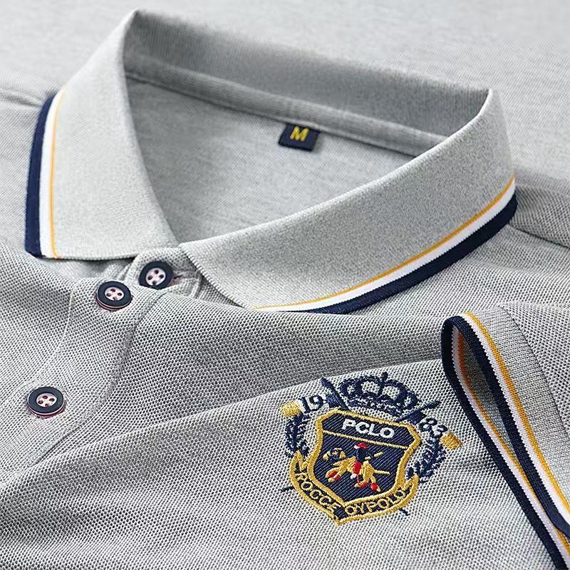 Nueva camisa polo bordada de manga corta para hombre, informal de negocios gallery