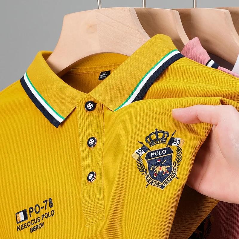 Nueva Camisa Polo Bordada De Manga Corta Para Hombre, Informal De Negocios gallery