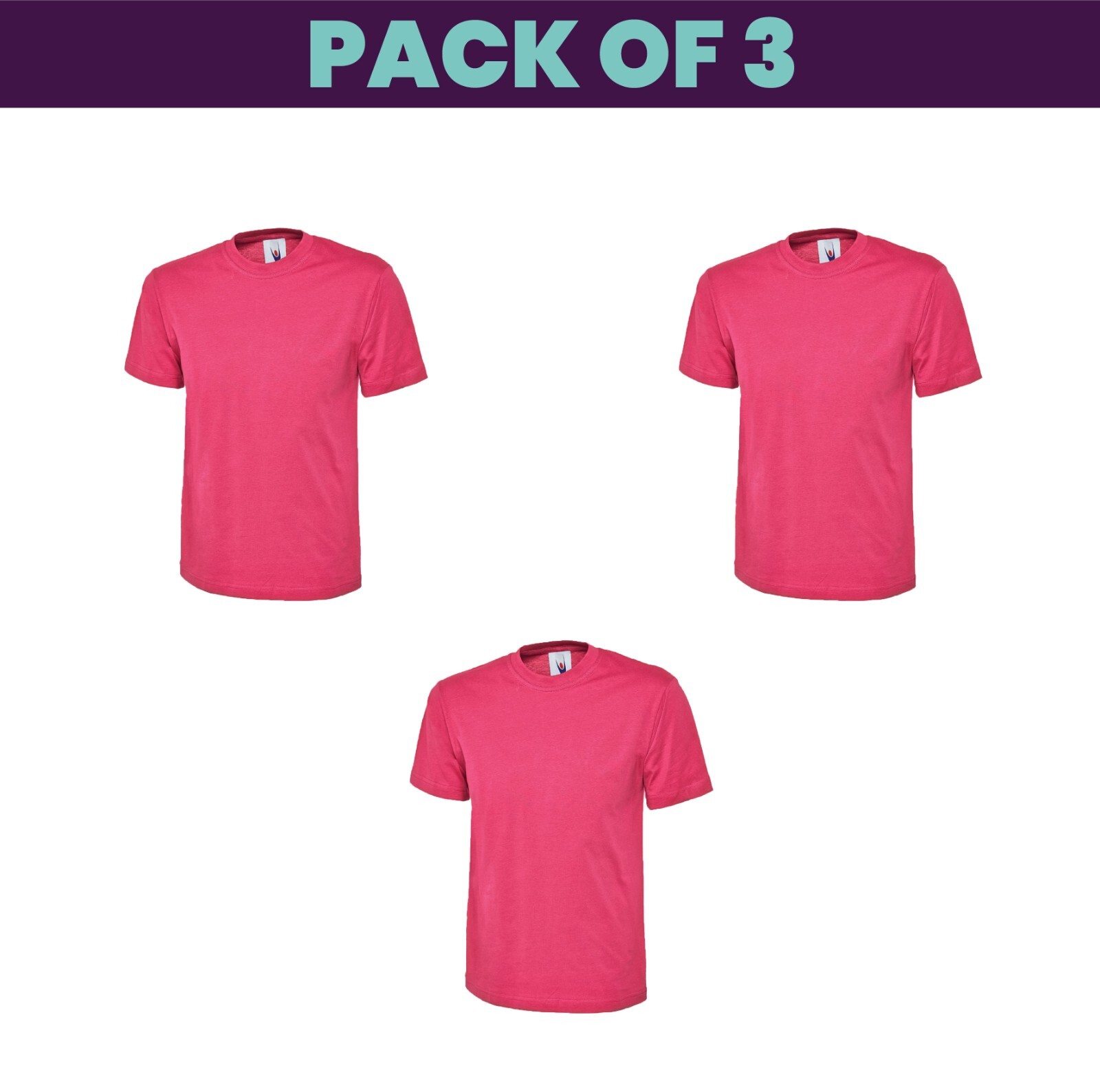 Pack 5 & 3 Uneek Classic T-Shirt Plain Casual Wear stag do hen Unisex UC301 gallery