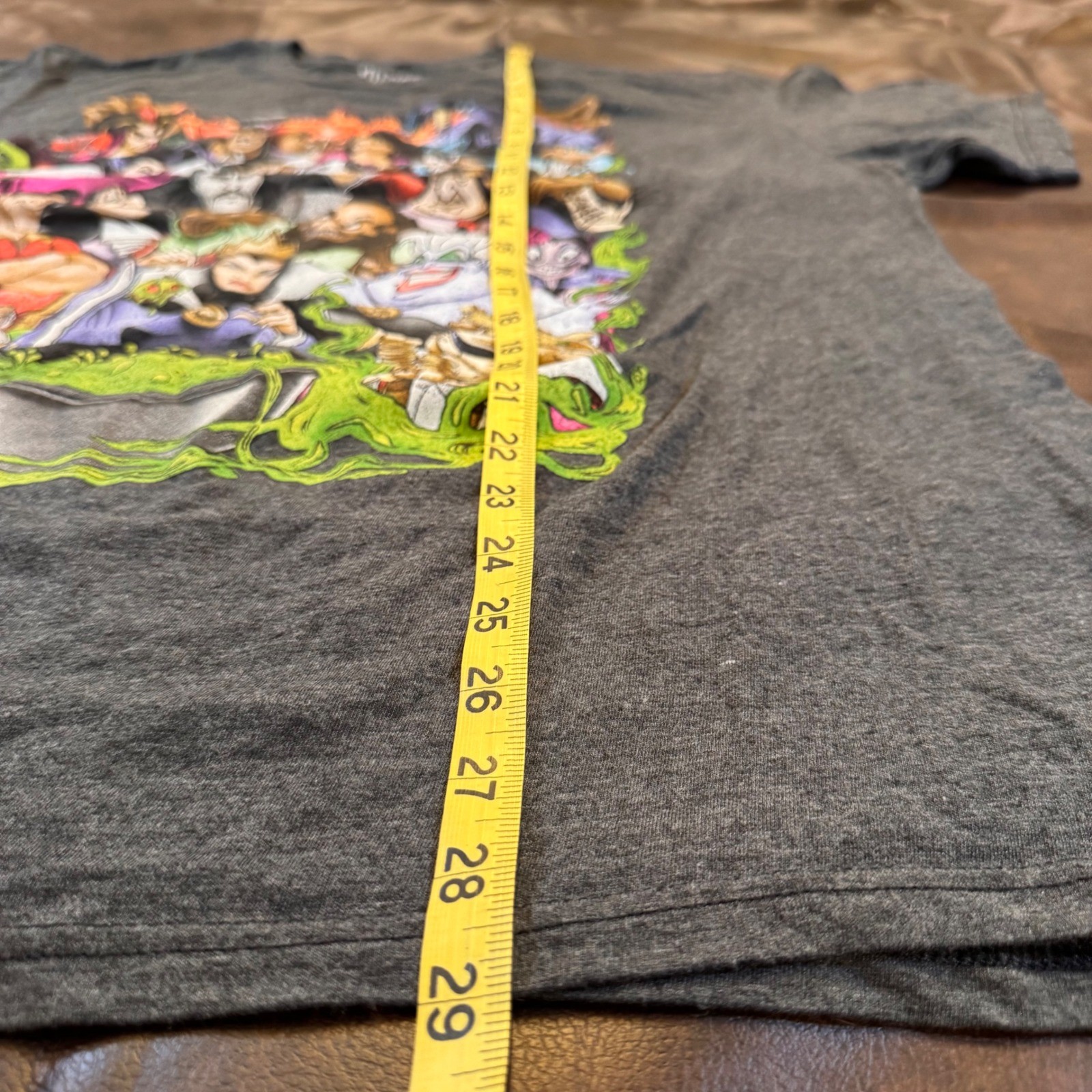 Disney Villains Graphic T-Shirt Charcoal Grey Maleficent Ursula Gaston Men Sz XL gallery