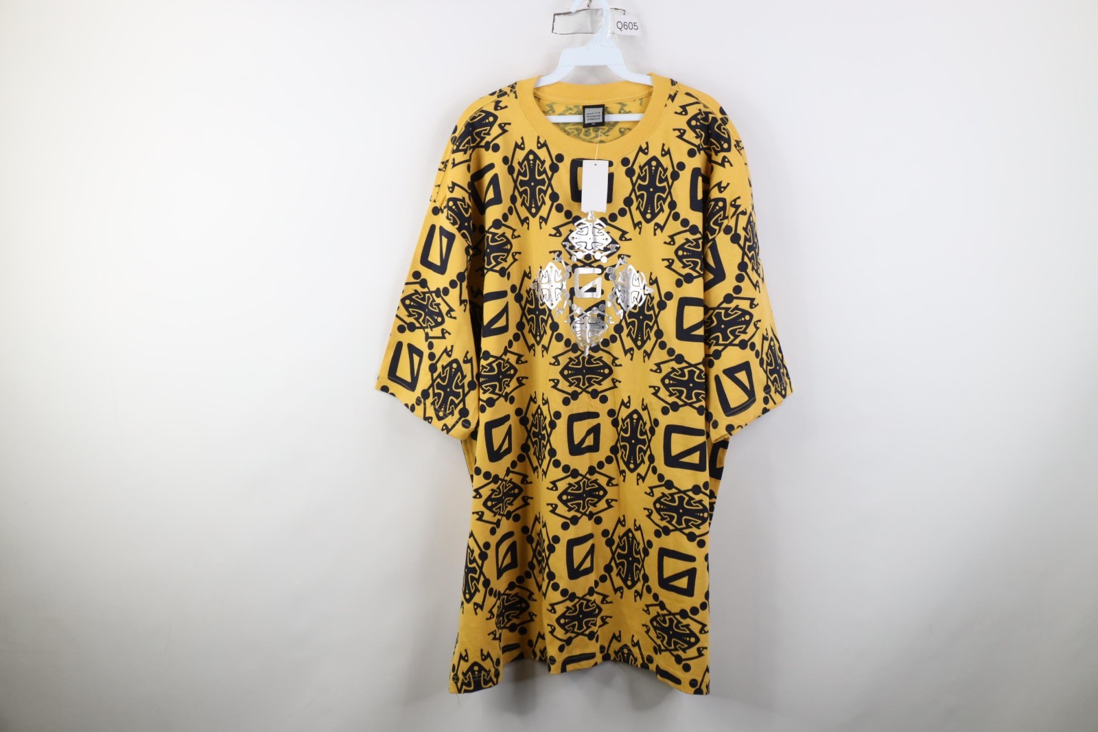 Deadstock Vtg 90s Marithe Francois Girbaud Mens 2XL Geometric Baggy Fit T-Shirt