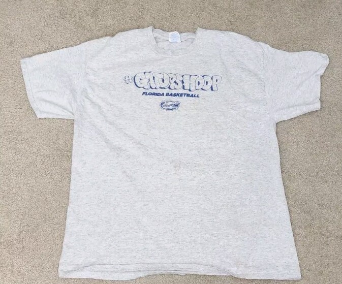 Port & Company Florida Gators Shirt Mens Extra Large XL Gray Blue Chevron Oil gallery