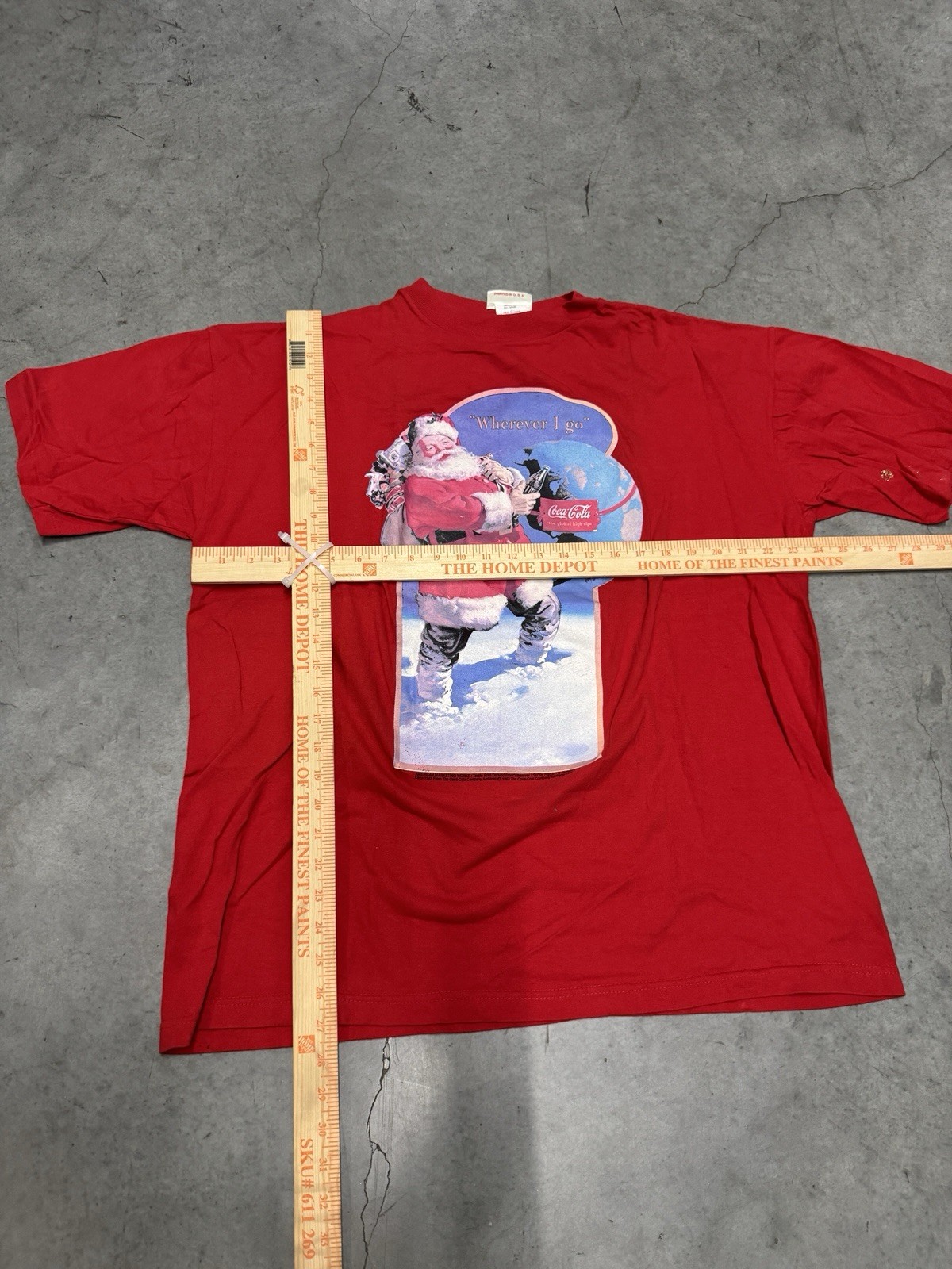 Vintage 1993 Coca Cola Santa Claus Christmas T Shirt Mens Size XL Made in USA gallery