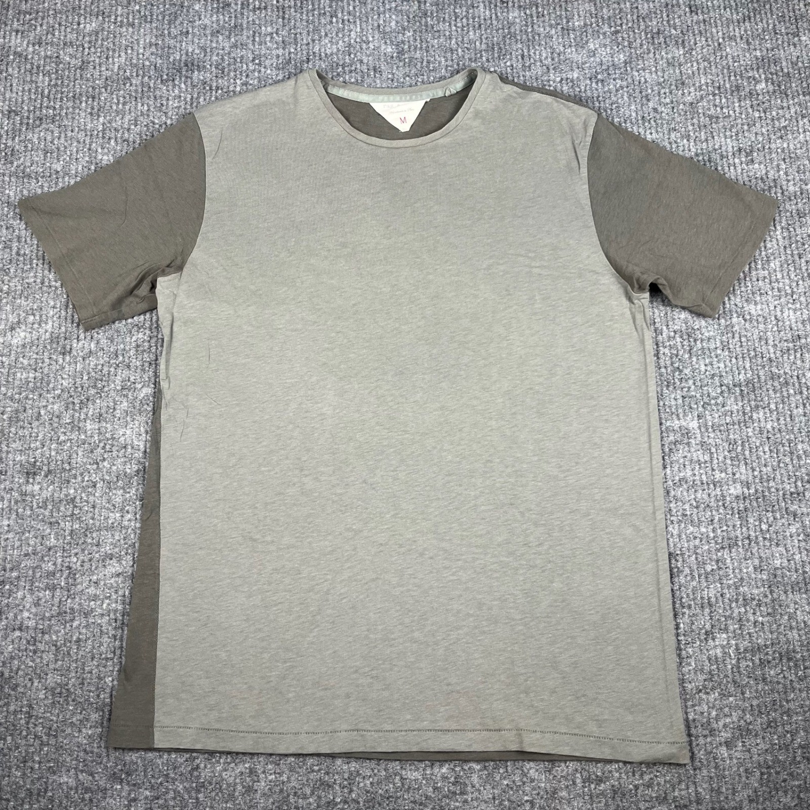 Rag & Bone T-Shirt Mens M 2 Tone Olive Peruvian Cotton Short Sleeve Crew Neck gallery