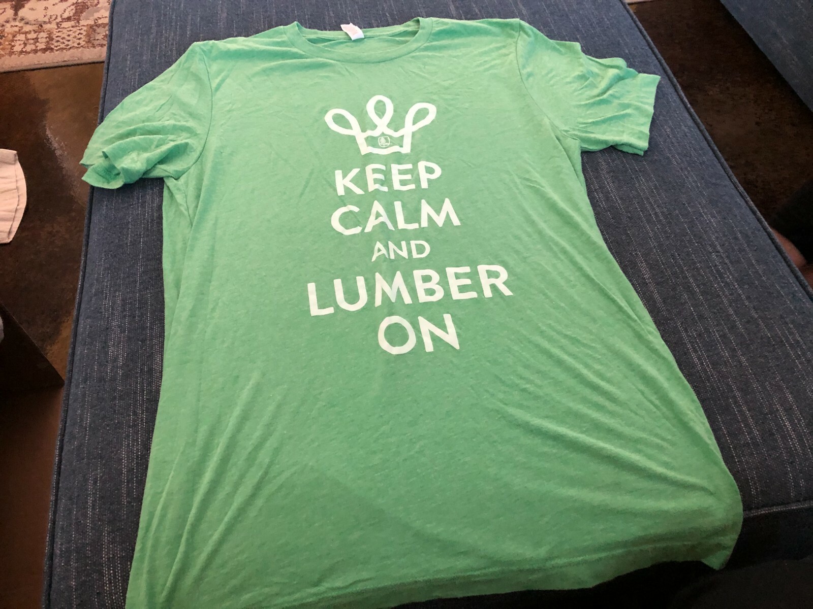 Canvas Mens Medium Green Short Sleeve Timberland Lumberjack T-Shirt Lumber On gallery