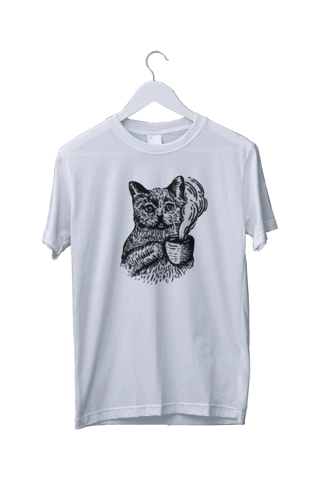 Cat And Coffee Funny Graphic Print T-Shirt Cat Lovers Mens Unisex S M L XL234XL gallery