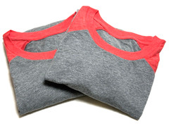 NEW Combo 2-Men’s-3XL Red/Gray Baseball T-Shirt Long Sleeve Crew Neck Jersey