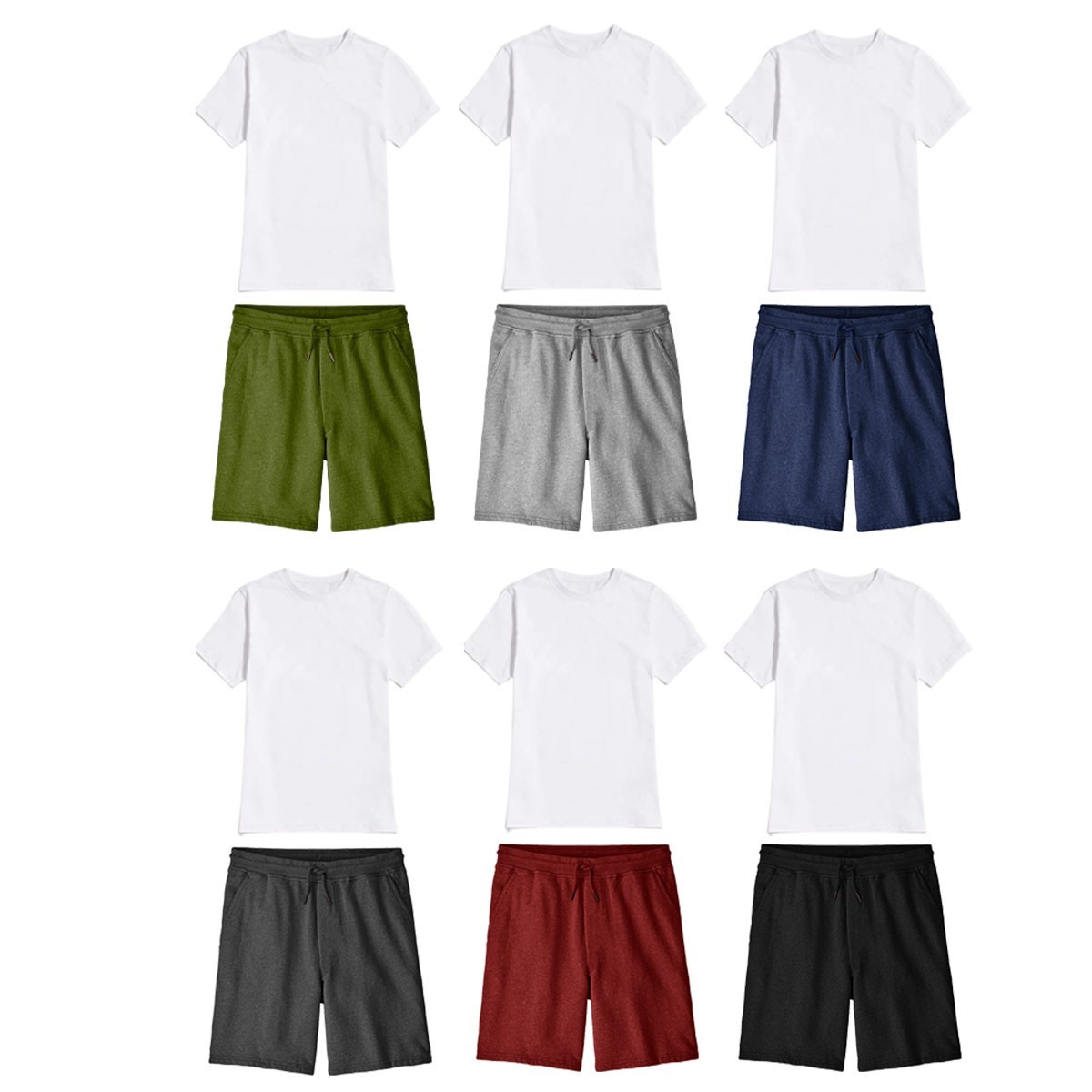 Men's 2 Piece T-Shirt & Shorts Set Gym Outfit Tracksuit Summer Short Sleeve New gallery