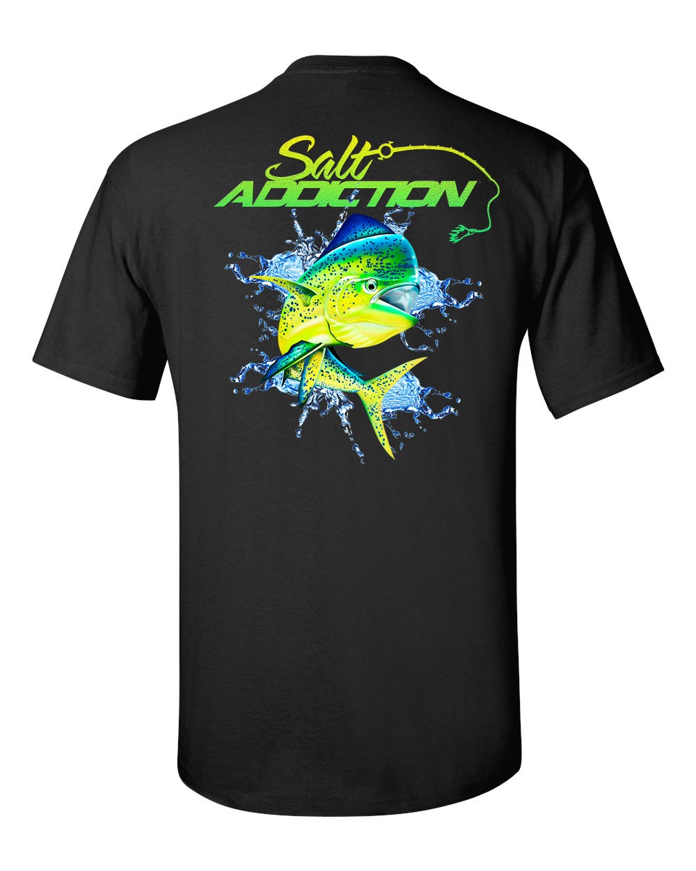 Salt Addiction Saltwater Dolphin Fishing Short Sleeve T Shirt Mahi Mahi Ocean gallery
