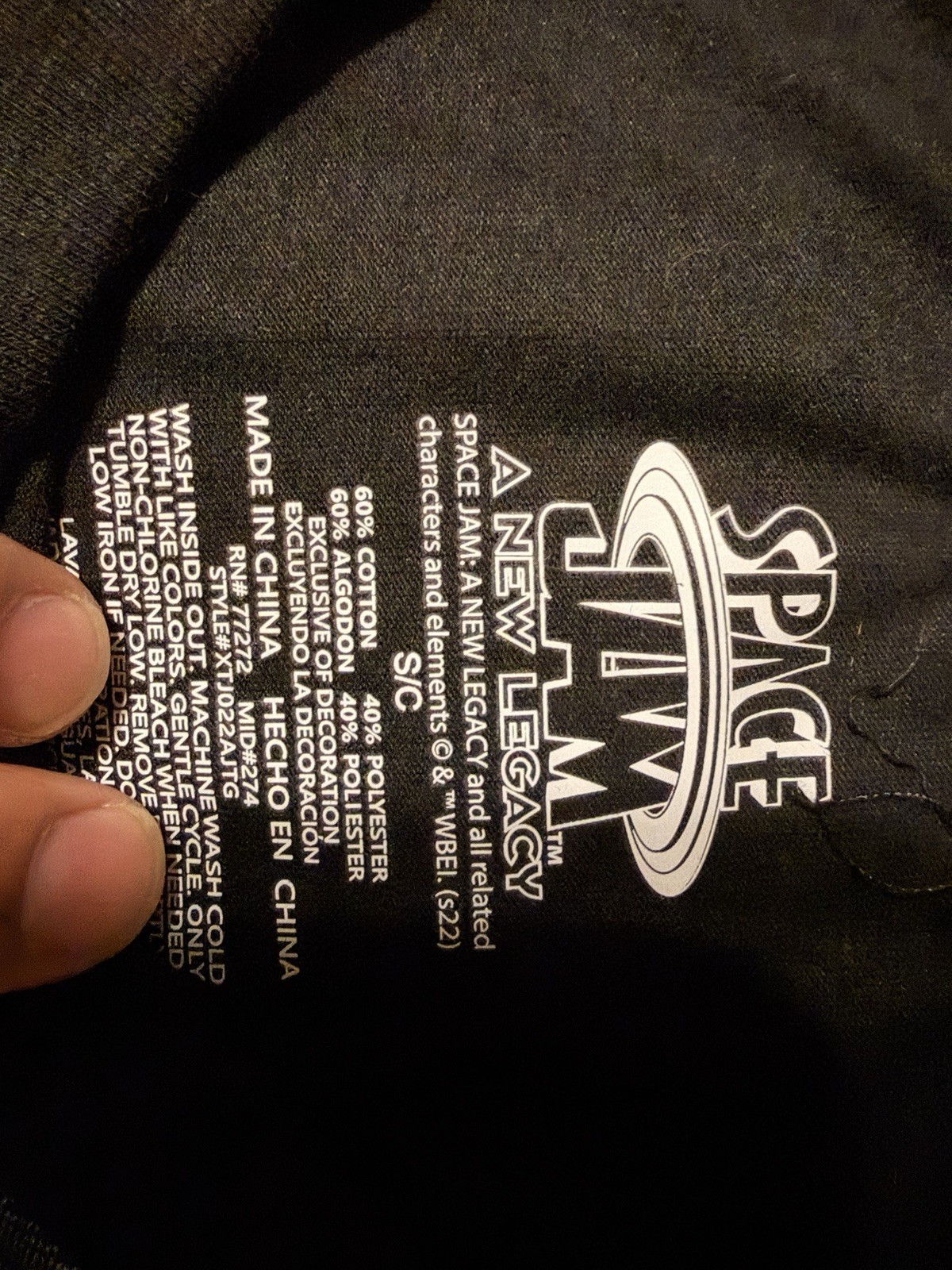 Space Jam: A New Legacy Bugs Bunny Graphic Print Black Crew Neck Tee S gallery