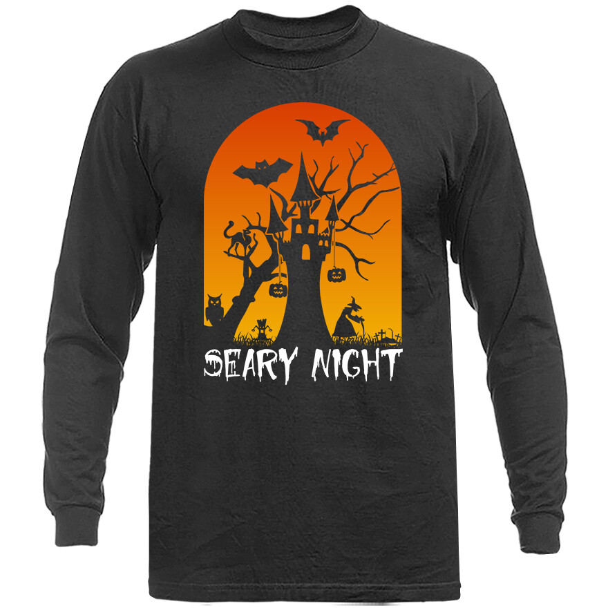 Halloween Costume Spooky Witches Pumpkin Ghost Long Sleeve T-Shirt