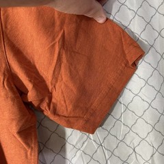 COVINGTON Pocket T-Shirt Large Orange NWT Casual Dress Solid Blank Plain Vintage