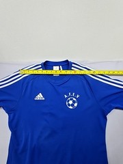 Adidas Climacool Jersey Blue Striped M Short Sleeve Crew Neck