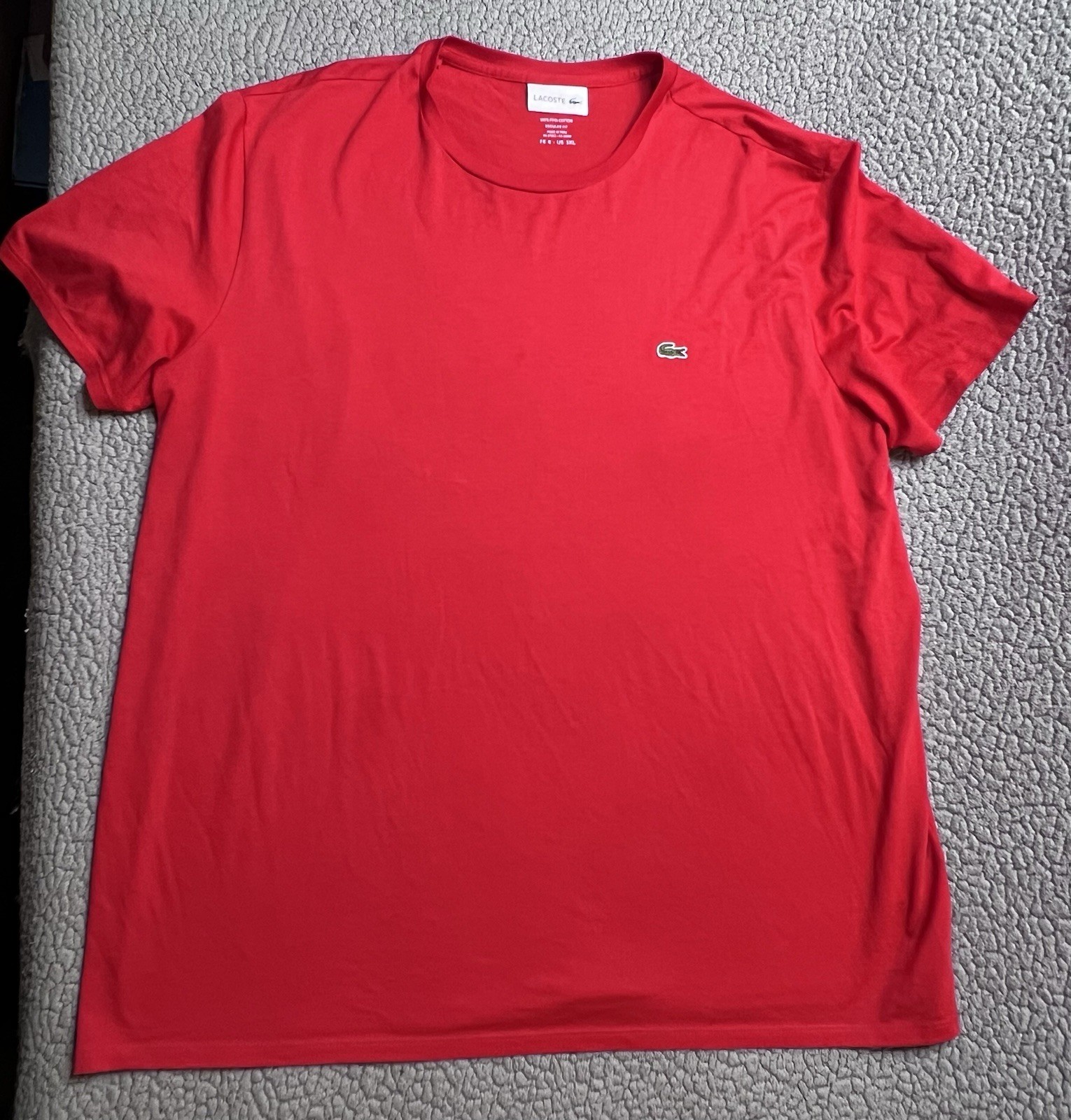 Lacoste Short Sleeve T Shirt 100% Cotton Men’s Size 3 X Red gallery