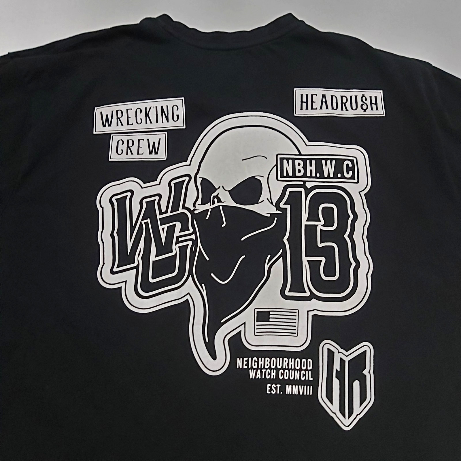 HEADRUSH T-Shirt Wrecking Crew Men's XXL Black with 2-sided and sleeve graphics gallery