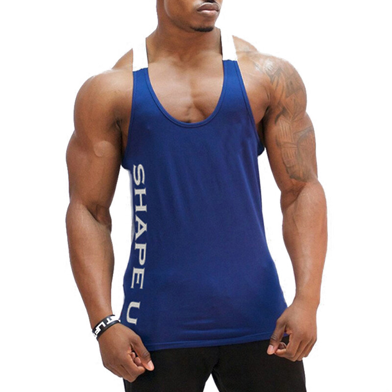 Men's Sleeveless Workout Tank Top Bodybuilding Gym Sports Muscle Fitness T-Shirt gallery