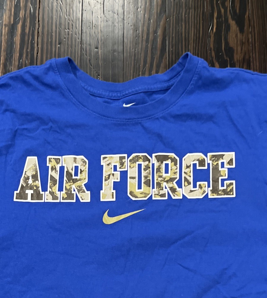 Nike Air Force Academy T Shirt Men’s Large Blue Cotton gallery