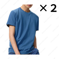 [2PCS SAME COLOR] UNIQLO Dry collar crew neck T-shirt XS-4XL 16Colors Unisex NWT