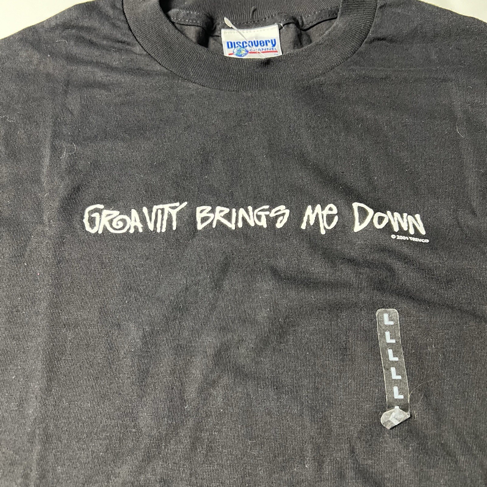 Vintage 2001 Trevco Gravity Brings Me Down Discovery Channel T-Shirt Large gallery