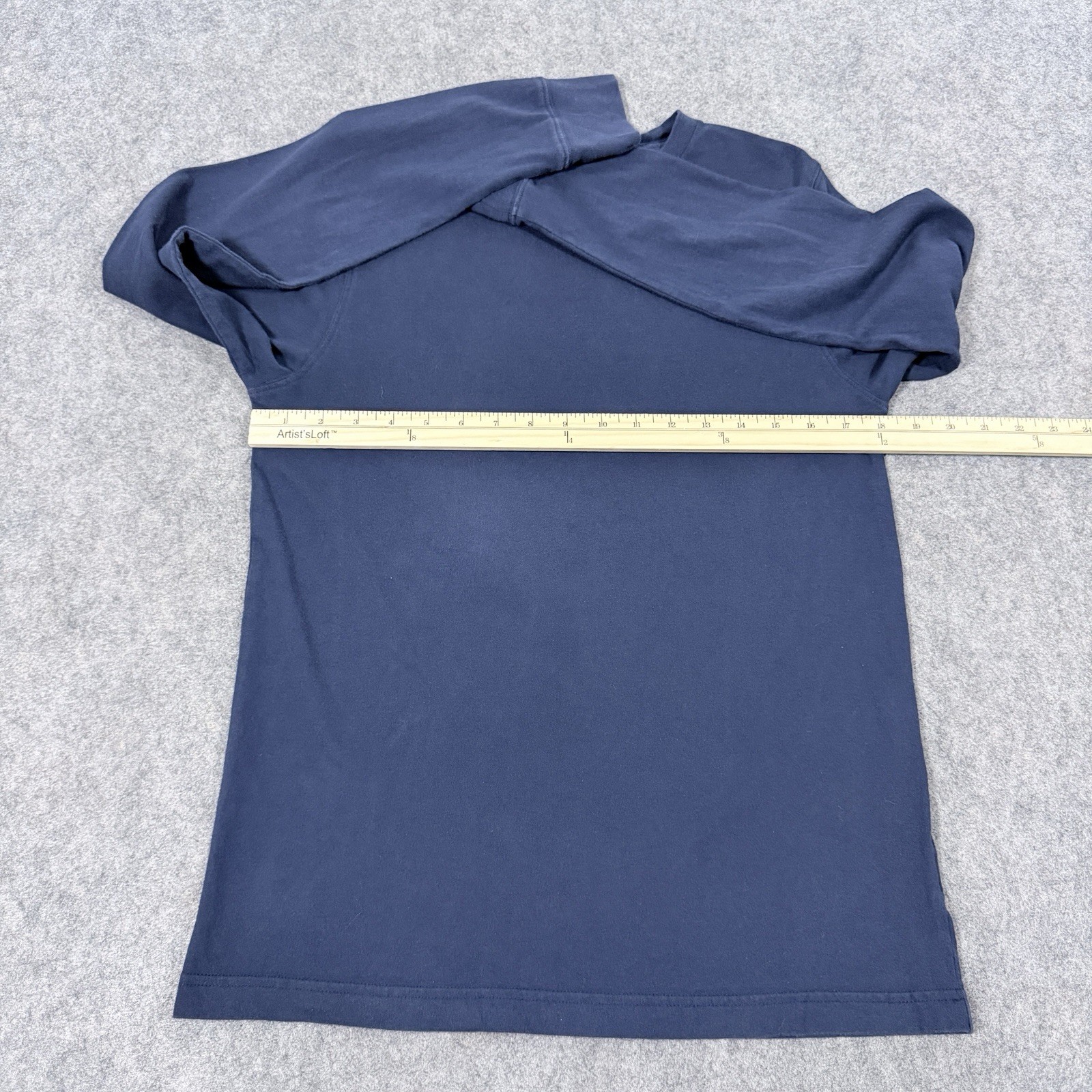 George Casual Long Sleeve Crew-Neck T-Shirt Men's Size Small (34-36) Navy Blue gallery