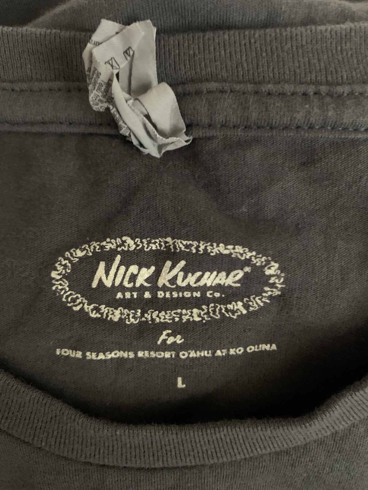 L Slim Nick Kuchar T-shirt Hokule’a Hawaii Four Seasons Oahu Retro Art Hawaiian gallery