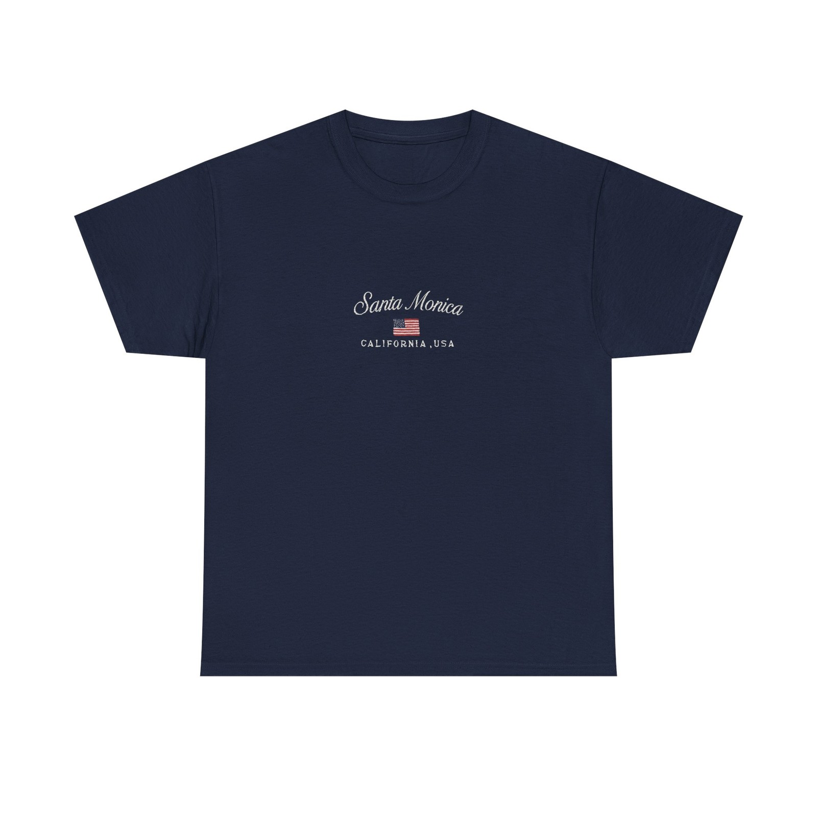 Santa Monica Faux Stitched American Flag Tee