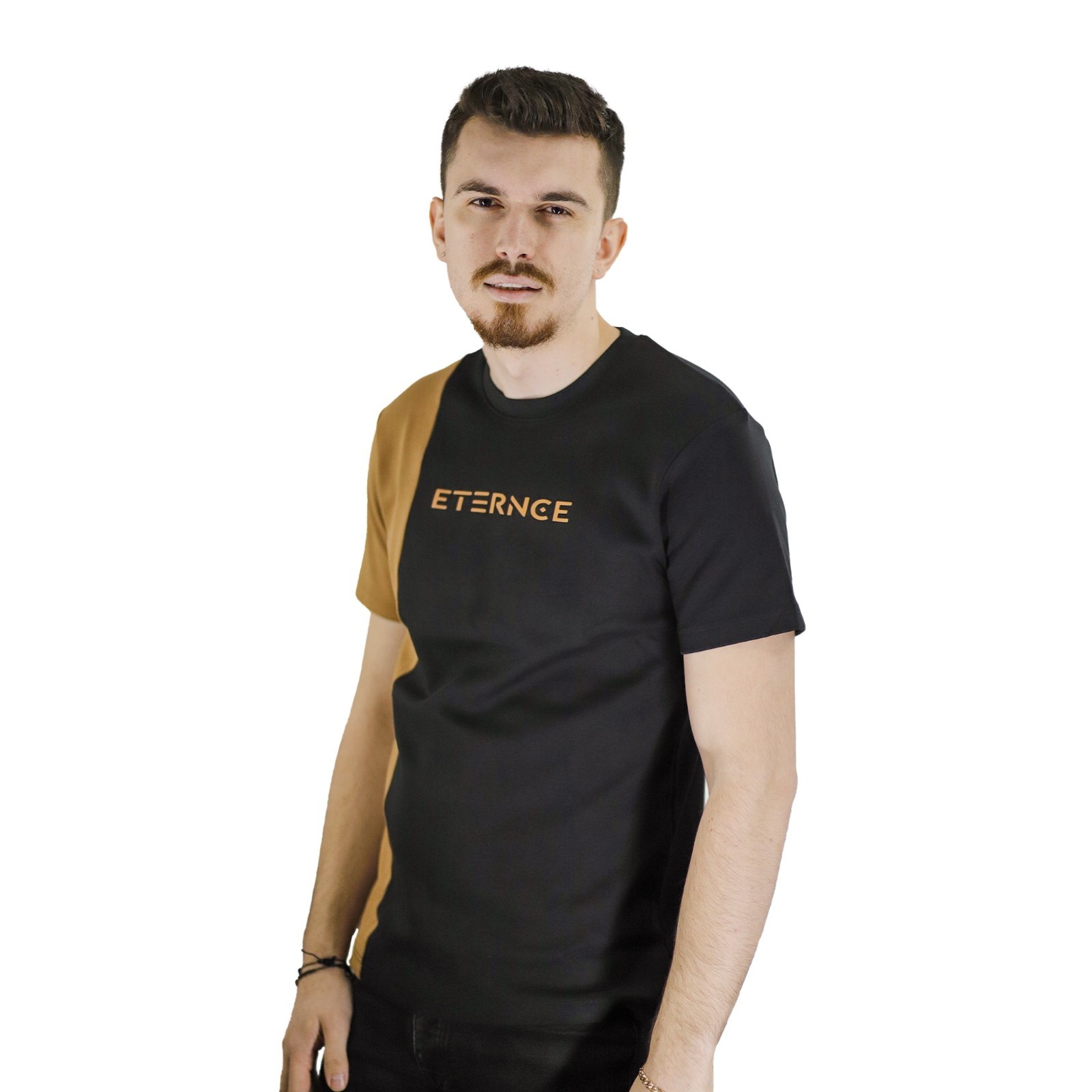 Black and Brown Crewneck Summer T Shirt – 100% Cotton Regular Fit Short Sleeve T gallery