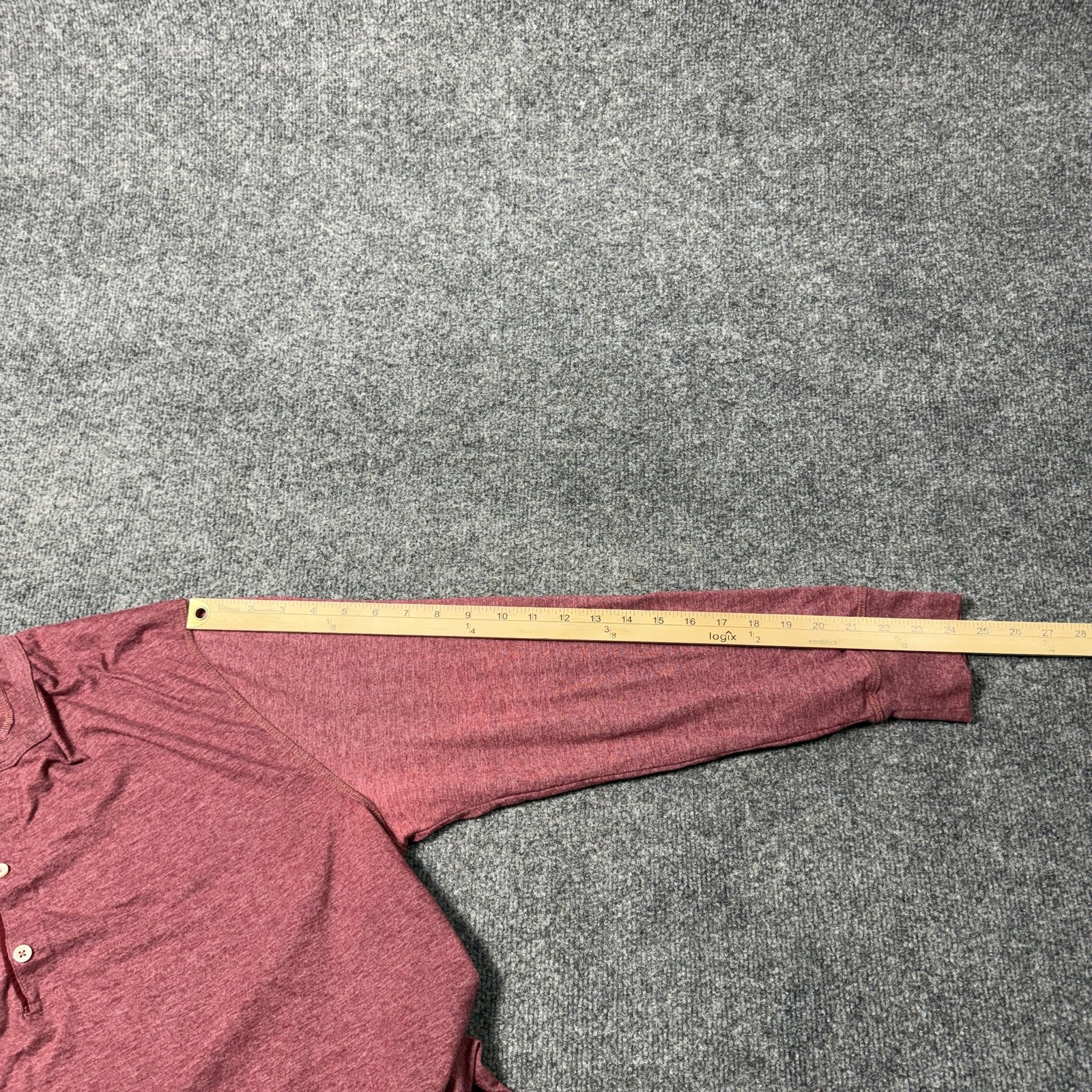 UNTUCKit Henley Shirt Mens 2XL Red Long Sleeve Tagless Cotton Blend Soft Knit gallery