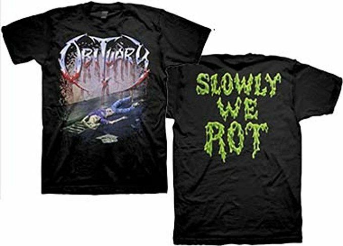 New Obituary Slowly We Rot Album Death Metal Band T-Shirt (S-3XL) badhabitmerch gallery